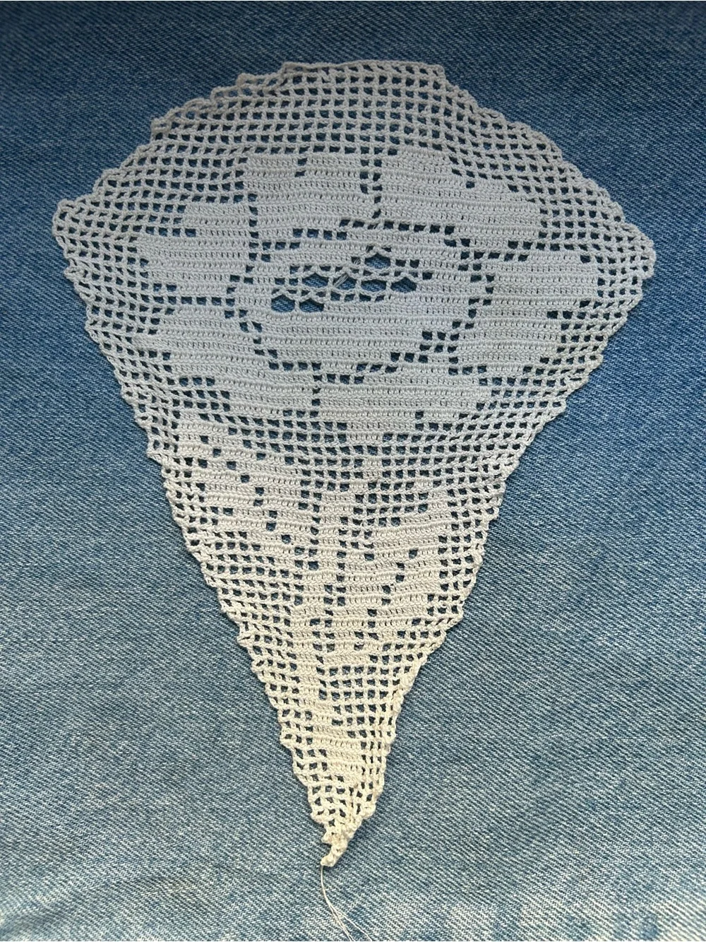 3 pieces of vintage crochet work